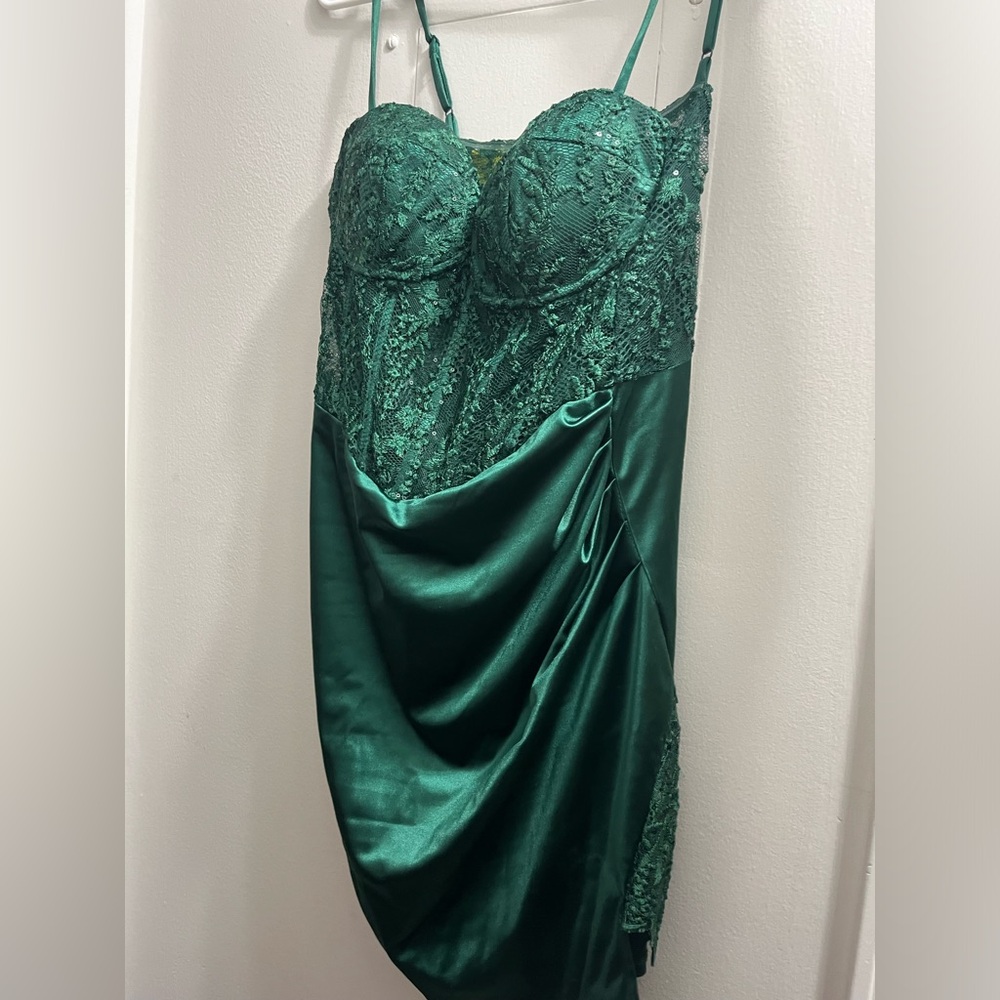 Emerald green dress